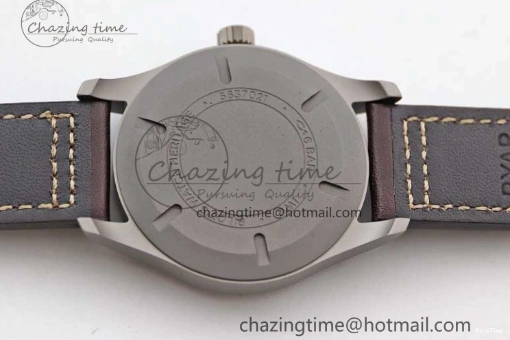 MIROTIME 0705 Mark XVIII IW327006 Titanium M+F 1:1 Best Edition Black Dial on Brown Leather Strap A Efficient 7052